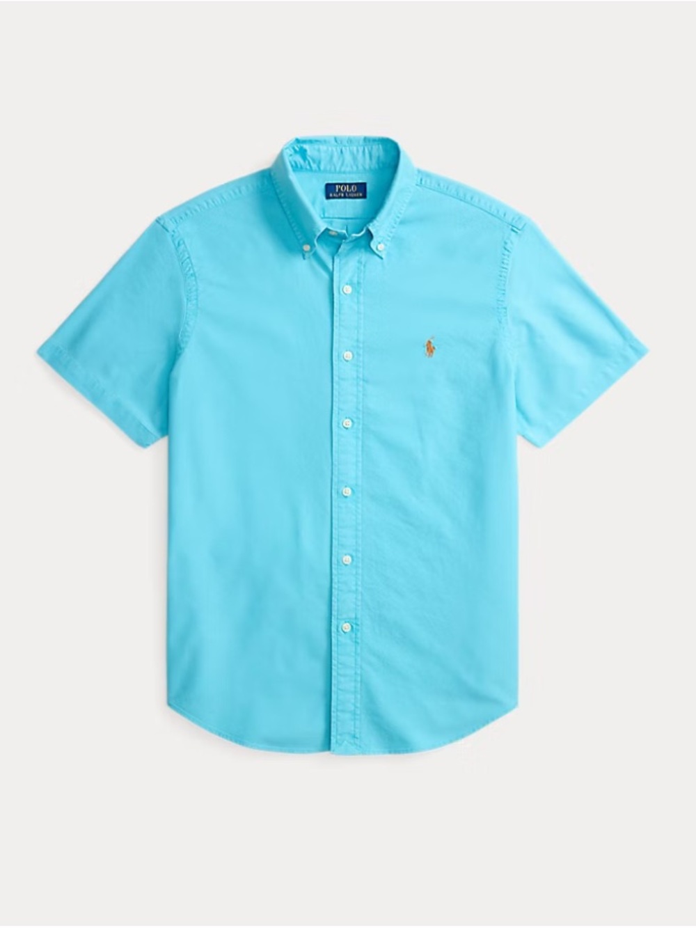 Polo Ralph Lauren Custom Fit Garment-Dyed Oxford Shirt Size XL Perfect Turquoise